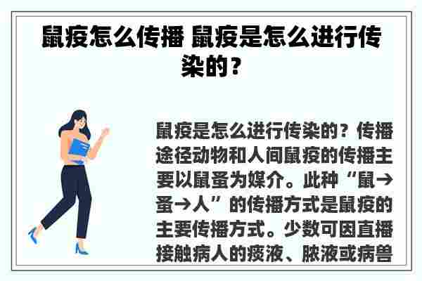 鼠疫怎么传播 鼠疫是怎么进行传染的？